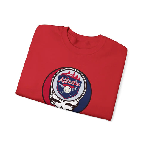 Grateful Dead - Atlanta Braves Stealie Grateful Dead Crewneck Sweatshirt - MLB - StealieShop